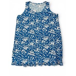 Draper James Blue White Floral Ruffle Pajamas Sleeveless XXL XXXL